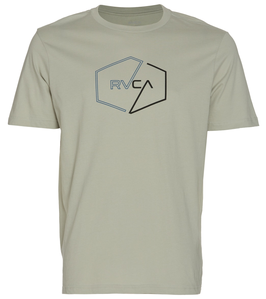 Rvca Men's Halfway Short Sleeve Tee Shirt - Mirage Large Cotton - Swimoutlet.com