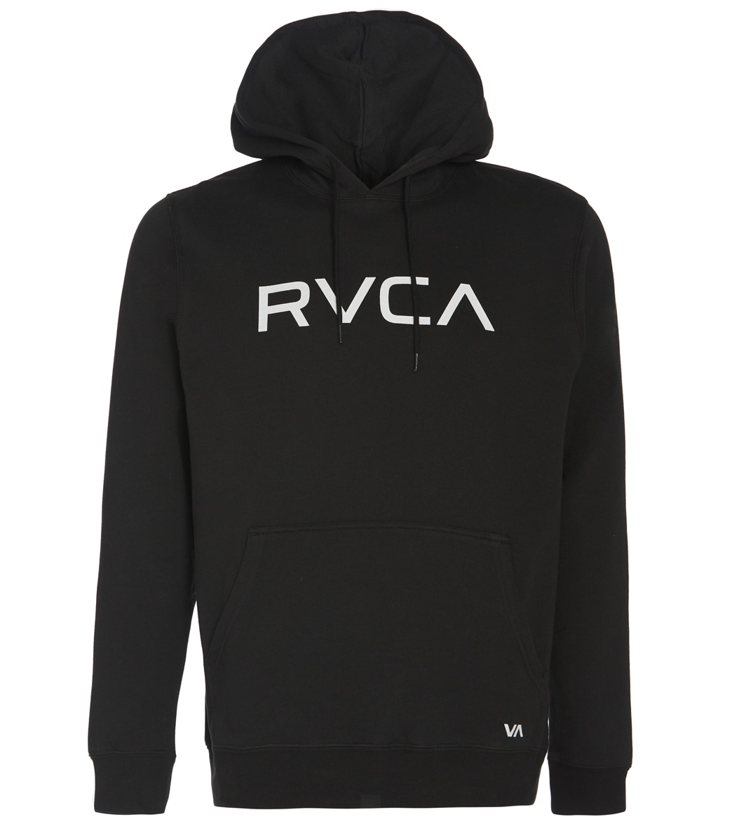 Rvca Men's Big Pullover Hoodie - Black Large Cotton/Polyester - Swimoutlet.com
