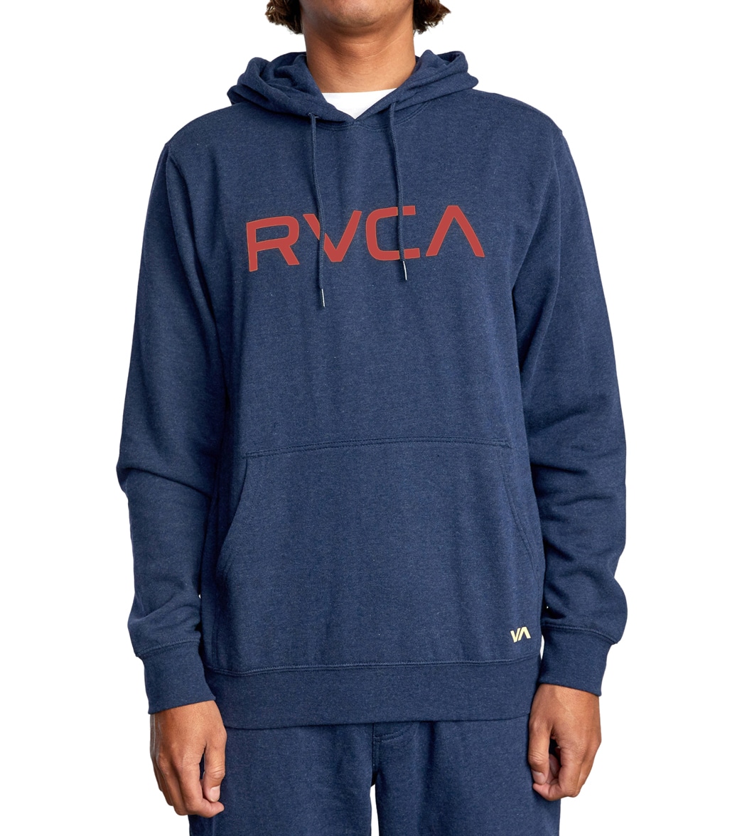 Rvca Men's Big Pullover Hoodie - Navy Large Cotton/Polyester - Swimoutlet.com