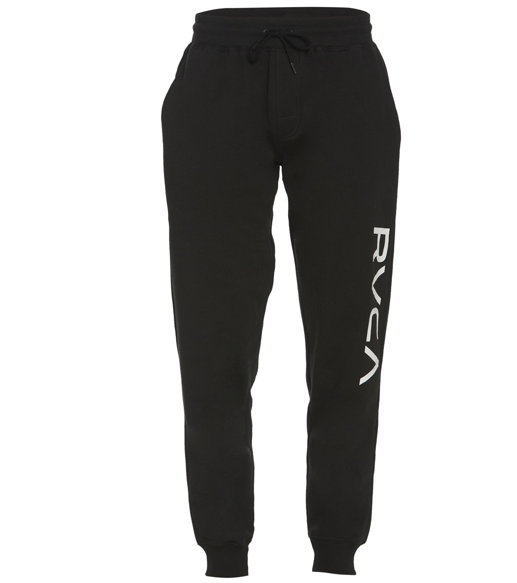 Rvca Men's Big Sweatpants - Black Large Cotton/Polyester - Swimoutlet.com