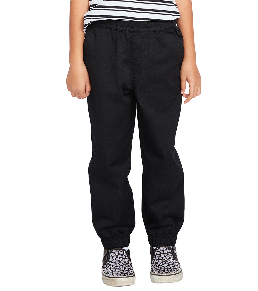 Volcom Girls' Frochickie Jogger Pants Big Kid - Black Large Cotton/Polyester - Swimoutlet.com
