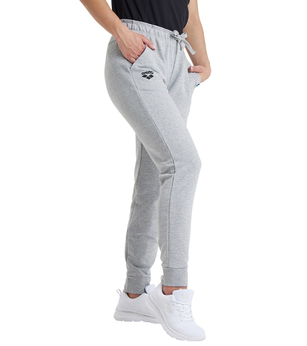 Arena Women's Solid Team Pants - Medium Grey Heather Large Cotton - Swimoutlet.com