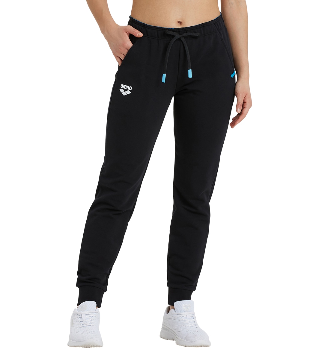 Arena Women's Solid Team Pants - Black Large Cotton - Swimoutlet.com