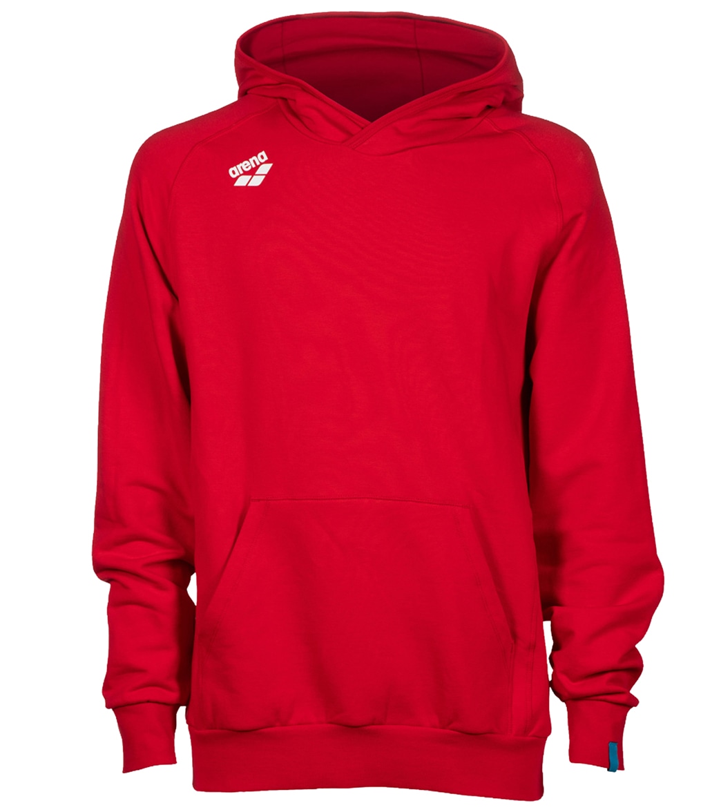 Arena Men's Team Panel Pullover Hoodie - Red 3Xl Cotton - Swimoutlet.com