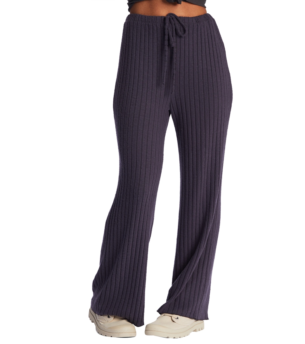 Billabong Women's So Easy Pants - Off Black 1 Large Cotton/Polyester - Swimoutlet.com