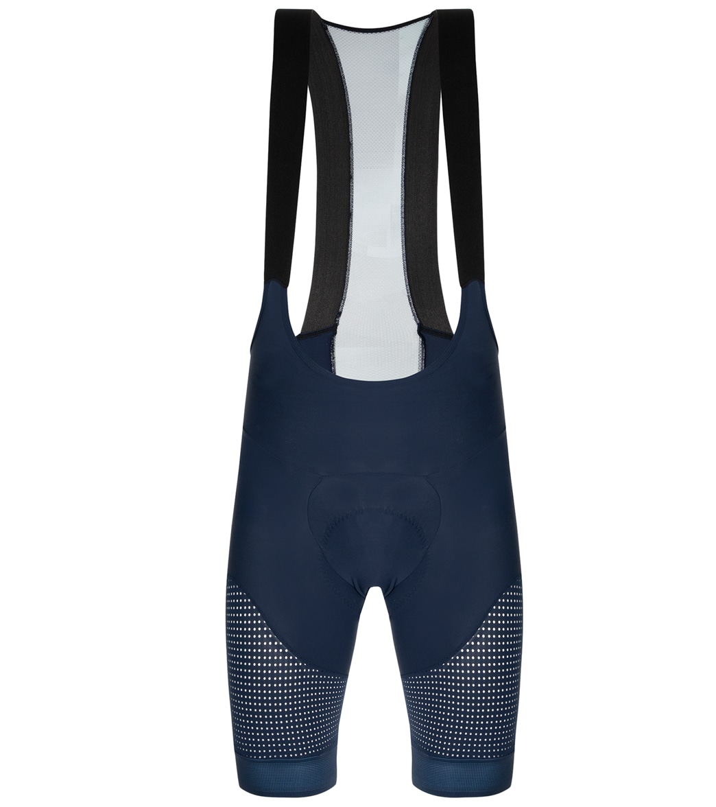 Santini Men's Forza Indoor Training Bib Shortss - Nautica Blue Medium Size Medium - Swimoutlet.com