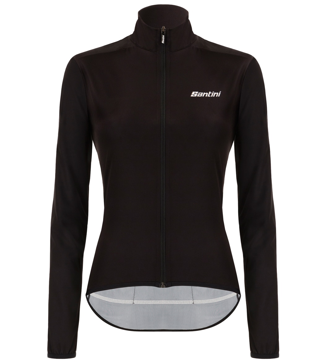 Santini Women's Nebula Puro Windbreaker Jacket - Black Large Size Large Elastane/Polyamide - Swimoutlet.com