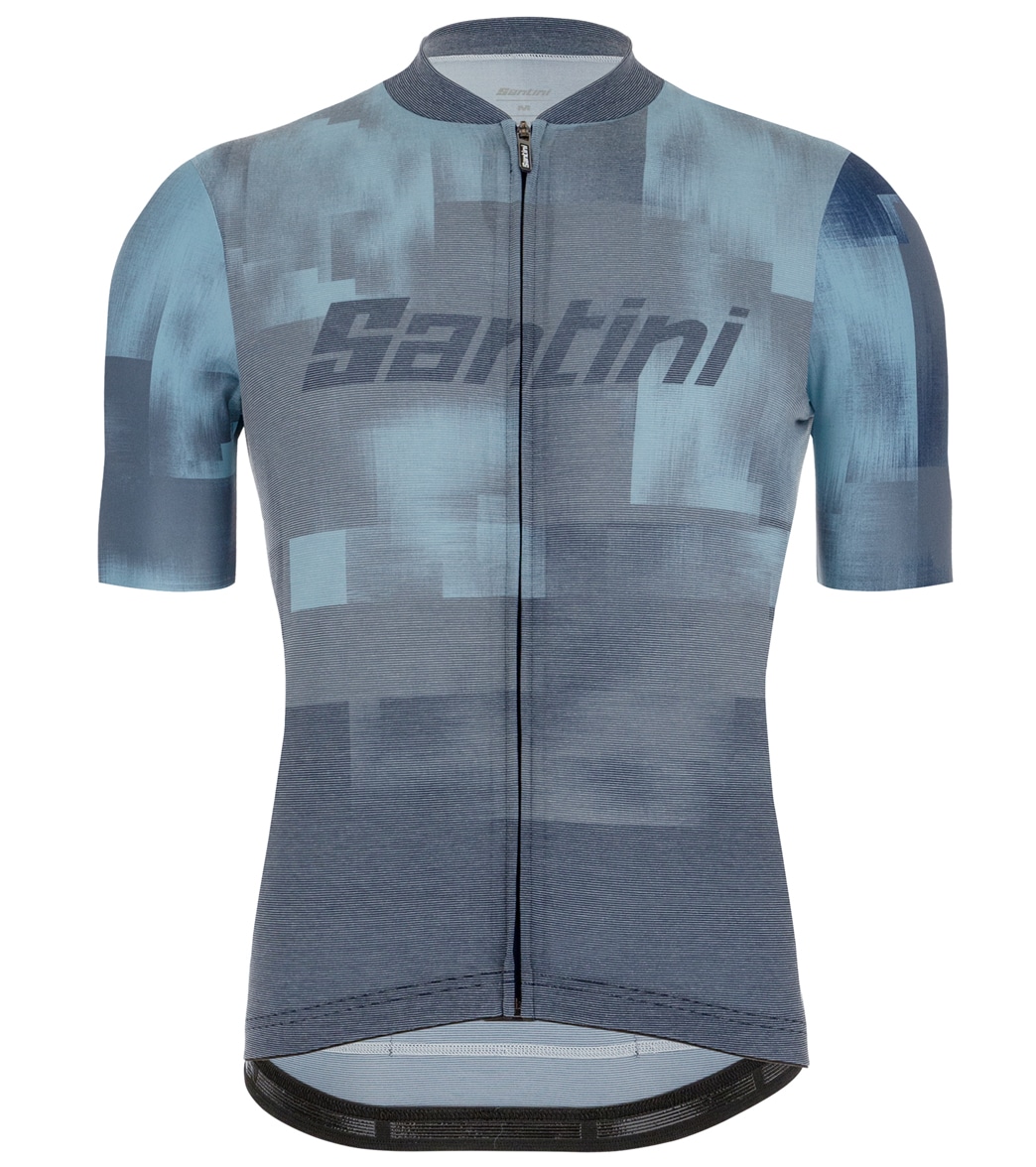 Santini Men's Forza Indoor Training Jersey Shirt - Nautica Blue Large Size Large - Swimoutlet.com