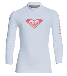 Roxy Girls' Whole Hearted Long Sleeve Rashguard Top (Big Kid)